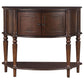 Brenda - 2 Door Demilune Wood Entryway Console Table - Brown