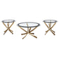 Brooke - Round Glass Top Coffee Table Set