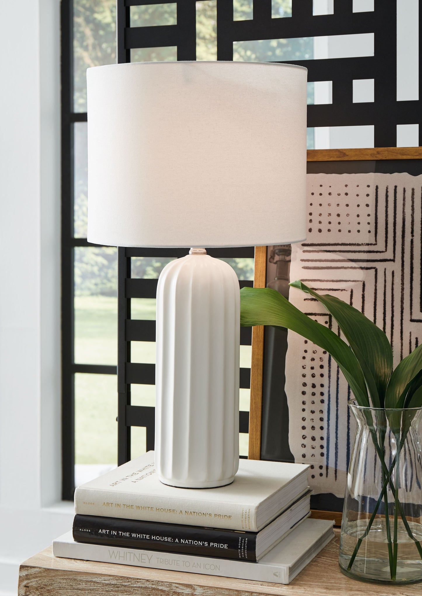 Clarkland - White - Ceramic Table Lamp