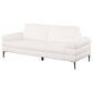 Jessel - Chenille Upholstered Track Arm Sofa - Ivory