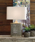 Deondra - Gray - Metal Table Lamp