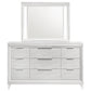 Marmore - 9-Drawer Dresser And LED Mirror - White