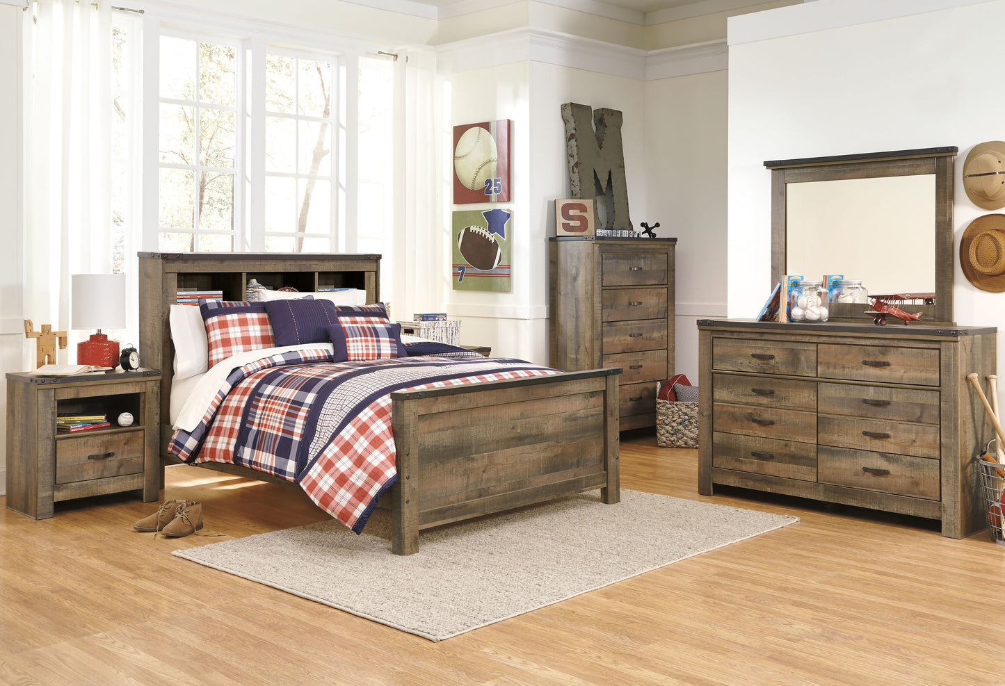 Trinell - Bookcase Bed