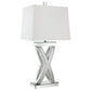 Dominick - Tapered Mirrored Acrylic Table Lamp - Silver