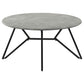 Hadi - Round Smart Top Coffee Table - Cement