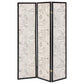 Felice - 3-Panel Room Divider Folding Screen - French Script