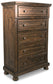 Flynnter - Medium Brown - Five Drawer Chest