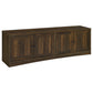 Laughlin - 4 Door Engineered Wood TV Stand - Dark Pine