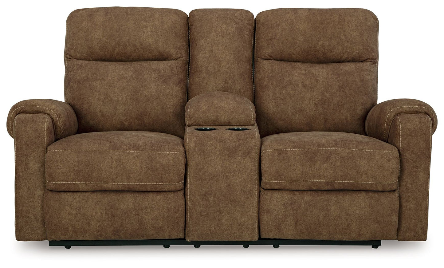 Edenwold - Brindle - Dbl Reclining Loveseat With Console