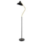 Lucien - Dome Shade Metal Task Floor Lamp - Black