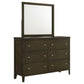 Wilkes - 6-Drawer Dresser And Mirror - Dark Cocoa