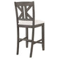 Athens - Wood Counter Chair With Cushion (Set of 2) - Barn Gray