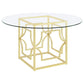 Starlight - Round Glass Top Metal Dining Table