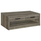 Felix - 2-Drawer Engineered Wood Coffee Table - Gray Driftwood