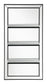 Oriel - Rectangular 3-Shelf Wall Mirror - Silver