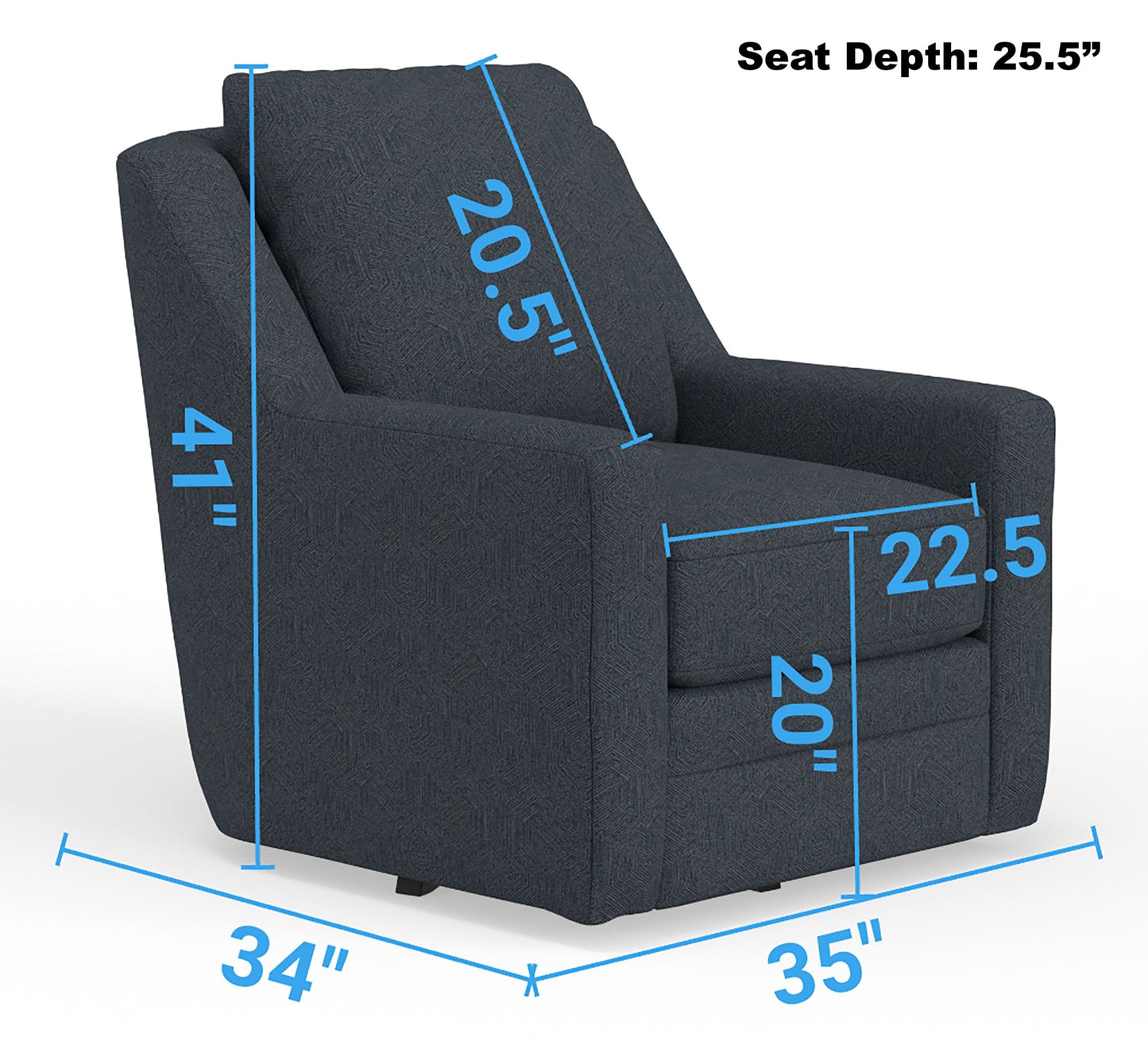 Foley - Swivel Chair - Jeans