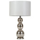 Mineta - Drum Shade Stacked Table Lamp - Antique Silver