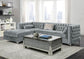 Bellaire - Upholstered Storage Chaise Sectional Sofa - Gray