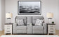 Biscoe - Pewter - Power Reclining Loveseat With Console /Adj Headrest