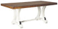 Valebeck - White / Brown - Rectangular Dining Room Table