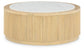 Camdill - Light Brown / White - Round Cocktail Table