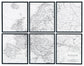 Avanworth - Black / White - Wall Art Set (Set of 6)