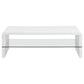 Airell - Rectangular Coffee Table With Shelf - White High Gloss