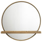 Arini - Round Vanity Wall Mirror With Shelf