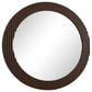 Dexter - Round Reeding Frame Wall Mirror - Brown