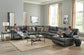 Como - Italian Leather Match Reclining Sectional