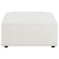 Freddie - Square Upholstered Ottoman - Pearl