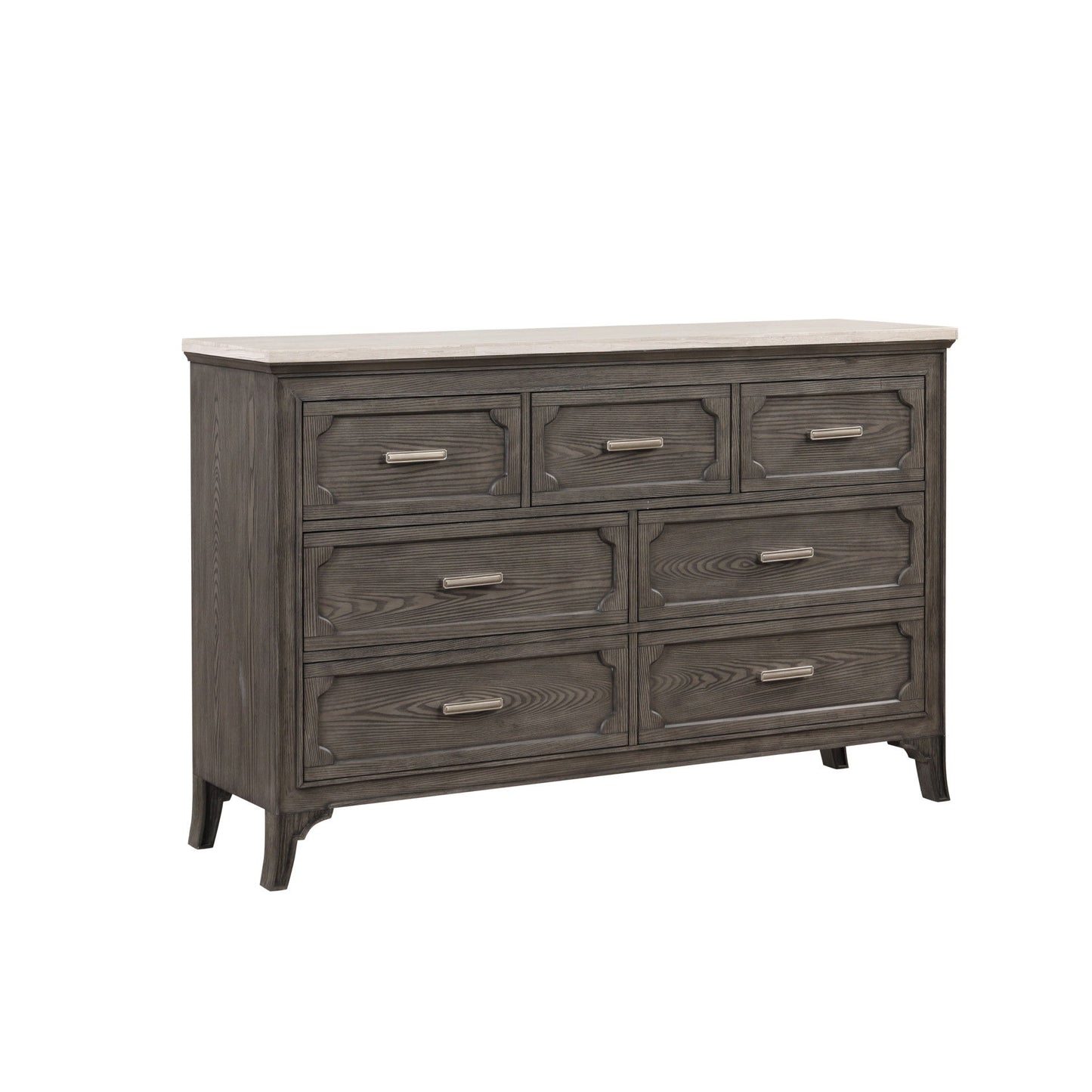 Lisbon - Marble Top Dresser - Gray