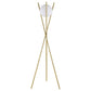 Yamileth - Spherical Bulb Metal Tripod Floor Lamp - Gold