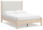 Cadmori Full Upholstered Panel Bed with Dresser and Nightstand