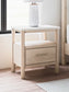 Cadmori Full Upholstered Panel Bed with Dresser and Nightstand