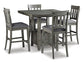 Hallanden Counter Height Dining Table and 4 Barstools