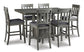 Hallanden Counter Height Dining Table and 4 Barstools