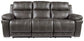 Erlangen - Dark Gray - Pwr Rec Sofa With Adj Headrest