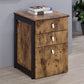 Estrella - 3-Drawer Home Office File Cabinet - Rustic Nutmeg