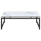 Clark - 3 Piece Faux Marble Top Coffee Table Set - White