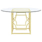 Starlight - Round Glass Top Metal Dining Table