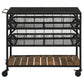 Evander - Marble Top Kitchen Cart With Removable Shelves - Black