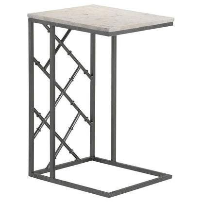 Angeliki - Marble Top C-Shape Sofa Side Table