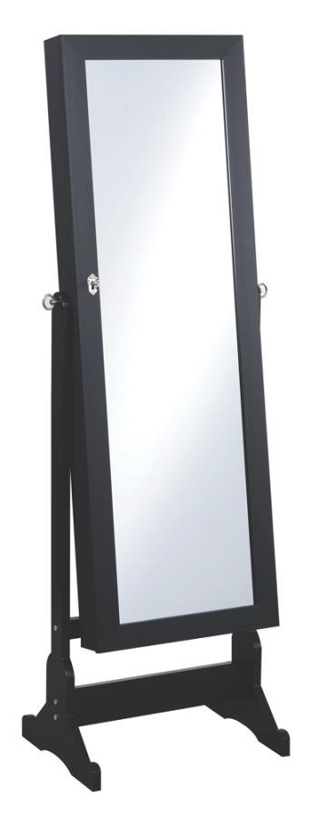 Tutuola - Cheval Mirror With Jewelry Storage - Black