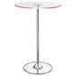 Thea - Round Glass Top LED Bistro Bar Table - Chrome