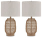 Orenman - Light Brown - Rattan Table Lamp (Set of 2)