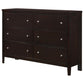 Carlton - 6-Drawer Dresser - Cappuccino