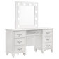 Barzini - 7-Drawer Vanity Set With Lighting - White