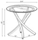 Brooke - Round Glass Top Side End Table Metal Base