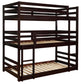 Sandler - Wood Twin Triple Bunk Bed - Cappuccino